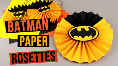 DIY Batman Party Decorations Paper Rosettes 