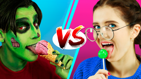 Halloween Food vs Real Food Challenge!