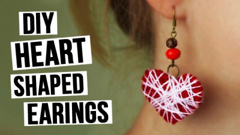  DIY Heart Shaped Earrings 