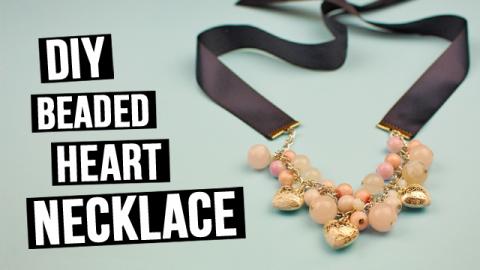  DIY Beaded Heart Necklace 
