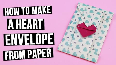  How to Make a Heart Envelope From Paper 