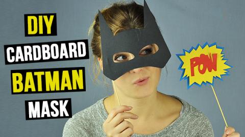  DIY Cardboard Batman Mask 