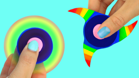  4 DIY Fidget Spinner Ideas: Rainbow, Lips, Star, Eye
