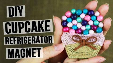  How to Make a DIY Cupcake Refrigerator Magnet 