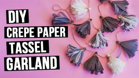  DIY Crepe Paper Tassel Garland 